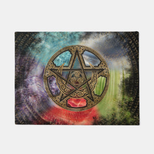 Pentagramm Elemental Triskelion Moon Ornament Fußmatte
