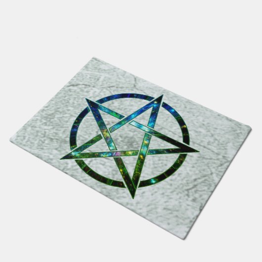 Pentagramm Fußmatte (Schrägansicht)