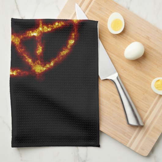 Pentagramm Geschirrtuch (Viertel Falte)