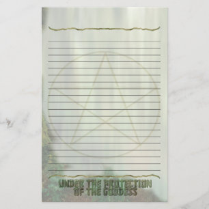 Pentagramm, gezeichnet, Schutz der Göttin Briefpapier