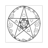 Pentagramm Gummistempel (Prägung)
