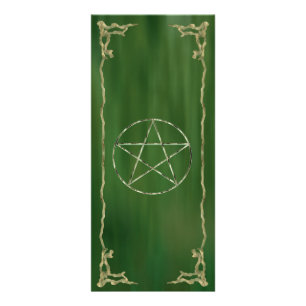 Pentagramm im Grün Werbekarte