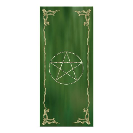 Pentagramm im Grün Werbekarte (Vorne)