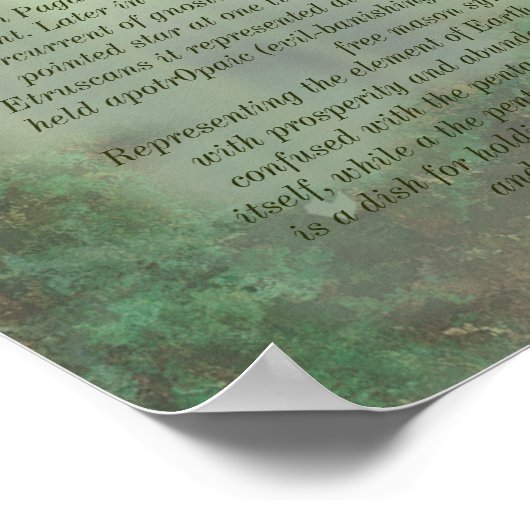 Pentagramm in Wood Info Poster (Ecke)