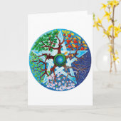 Pentagramm Karte (Gelbe Blume)