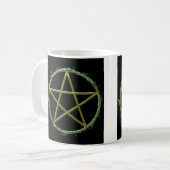 Pentagramm mit Blätter Kaffeetasse (Vorderseite Links)