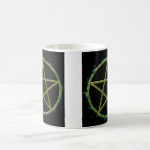 Pentagramm mit Blätter Kaffeetasse (Mittel)