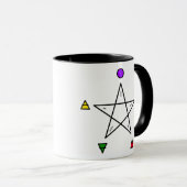 Pentagramm mit fünf Elementen (Wicca) Tasse (VorderseiteRechts)