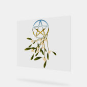 Pentagramm mit Mistletoe Acrylschild (Winkel)