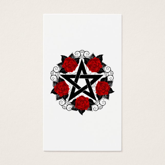 Pentagramm mit Rote Rosen (Vorderseite)