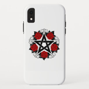 Pentagramm mit Rote Rosen Case-Mate iPhone Hülle