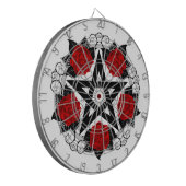Pentagramm mit Rote Rosen Dartscheibe (Vorderseite Links)