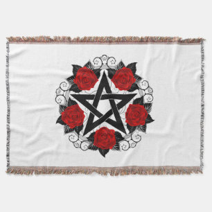 Pentagramm mit Rote Rosen Decke