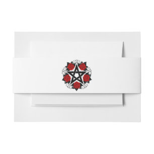 Pentagramm mit Rote Rosen Einladungsbanderole