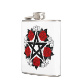 Pentagramm mit Rote Rosen Flachmann (Links)