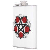 Pentagramm mit Rote Rosen Flachmann (Links)