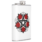 Pentagramm mit Rote Rosen Flachmann (Rechts)