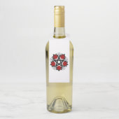 Pentagramm mit Rote Rosen Flaschenanhänger (Auf Flasche)