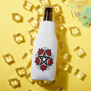 Pentagramm mit Rote Rosen Flaschenkühler