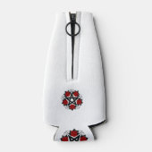 Pentagramm mit Rote Rosen Flaschenkühler (Rückseite)