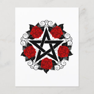 Pentagramm mit Rote Rosen Flyer