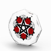 Pentagramm mit Rote Rosen Fotoblock (Rechts)