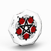 Pentagramm mit Rote Rosen Fotoblock (Links)