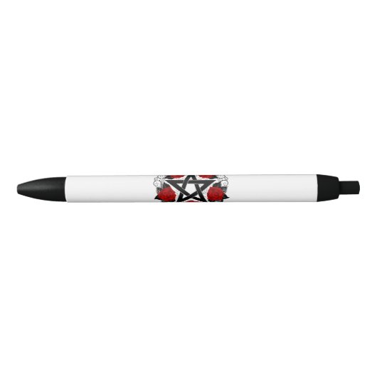 Pentagramm mit Rote Rosen Kugelschreiber (Vorderseite)