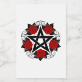 Pentagramm mit Rote Rosen Lebensmitteletikett (Einzelnes Label)
