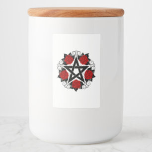 Pentagramm mit Rote Rosen Lebensmitteletikett