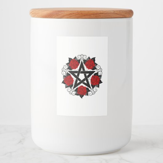 Pentagramm mit Rote Rosen Lebensmitteletikett (Vorderseite)