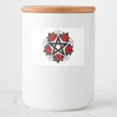 Pentagramm mit Rote Rosen Lebensmitteletikett (Vorderseite)