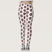 Pentagramm mit Rote Rosen Leggings (Vorderseite)