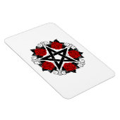 Pentagramm mit Rote Rosen Magnet (Rechte Seite)