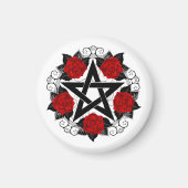 Pentagramm mit Rote Rosen Magnet (Vorne)