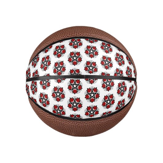 Pentagramm mit Rote Rosen Mini Basketball (Vorderseite)