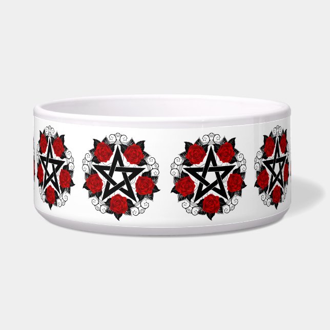 Pentagramm mit Rote Rosen Napf (Vorderseite)