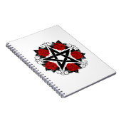 Pentagramm mit Rote Rosen Notizblock (Rechte Seite)