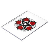 Pentagramm mit Rote Rosen Notizblock (Linke Seite)