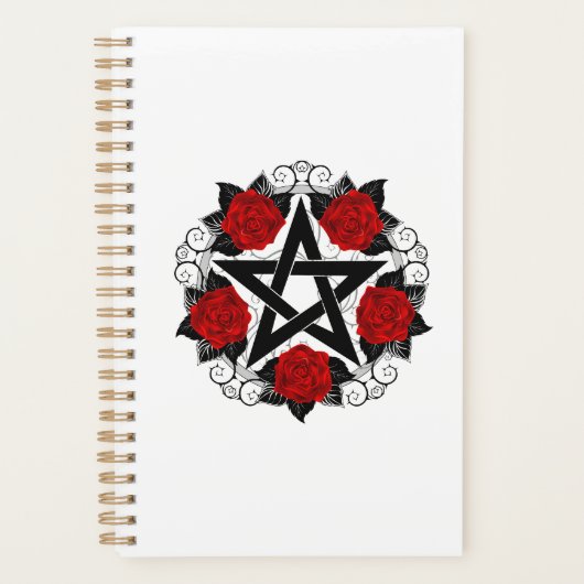 Pentagramm mit Rote Rosen Planer (Vorderseite)