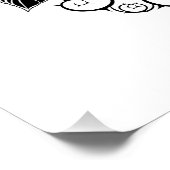 Pentagramm mit Rote Rosen Poster (Ecke)