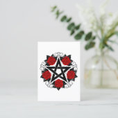 Pentagramm mit Rote Rosen Rabattkarte (Stehend Vorderseite)