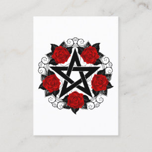 Pentagramm mit Rote Rosen Rabattkarte