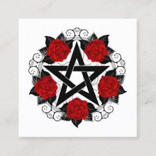 Pentagramm mit Rote Rosen Rabattkarte