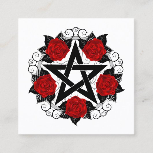 Pentagramm mit Rote Rosen Rabattkarte (Vorderseite)