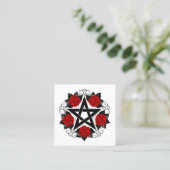 Pentagramm mit Rote Rosen Rabattkarte (Stehend Vorderseite)