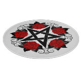 Pentagramm mit Rote Rosen Schneidebrett (Ecke)