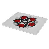 Pentagramm mit Rote Rosen Schneidebrett (Ecke)