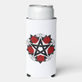Pentagramm mit Rote Rosen Selters Dosenkühler (Seltzer Vorderseite)