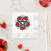 Pentagramm mit Rote Rosen Serviette (Beispiel)